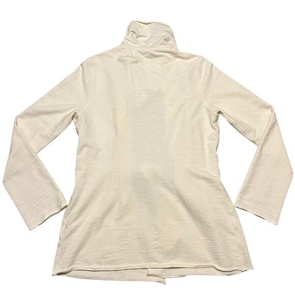 NWOT Lucky Brand Wrap Tie Open Front Ivory Cardigan XL Pockets Boho Classic City - Picture 4 of 6